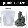 Unique Wolf With Leaning Tower Designs Food Grade Silicone Candle Making Mould For Handmade Gift