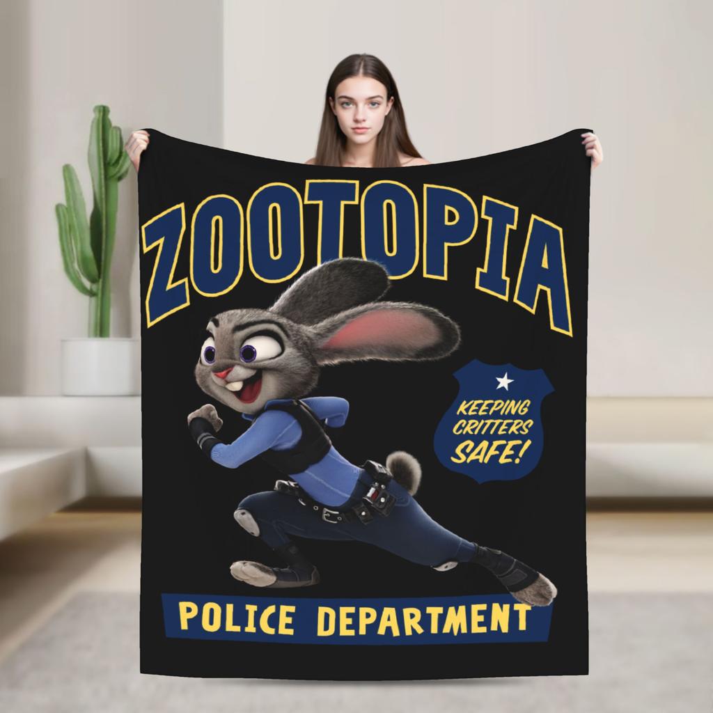 Zootopia Blankets Fleece Textile Decor Judy Hopps Nick Wilde Breathable Super Warm Throw Blankets for Sofa Office Quilt