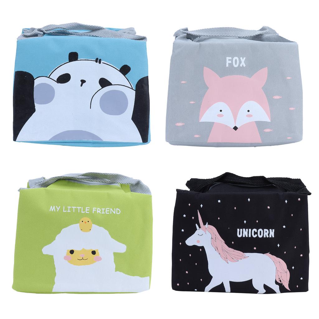Insulated Lunch Bag Ergonomic Handle Aluminum Foil Waterproof Cute Portable Lunch Box for Outdoor for Picnic for Kids