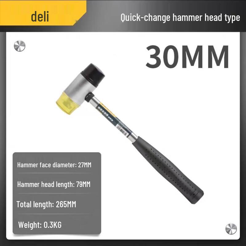 Deli Steel Pipe Rubber Installation Hammer