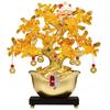 Crystal Money Tree Ornament: Lucky Cat Treasure Bowl for Living Room, Office, Shop, or TV Cabinet Decoration