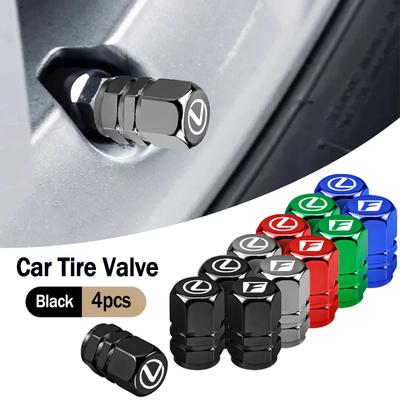 4pcs Styling Wheel Tire Valve Air Stem Cap Duust Covers For Ct200h NX300h RX350 NX IS250 RX400h ES300h GS350 LX600h GX470
