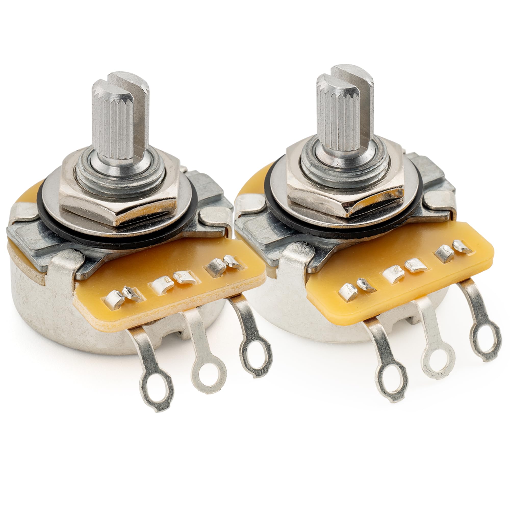 

Потенциометры CTS 450 A250K+B250K, короткий разрезной вал, 14 10% кривая AB, для электрогитары и бас-гитары (Набор 1A1B)