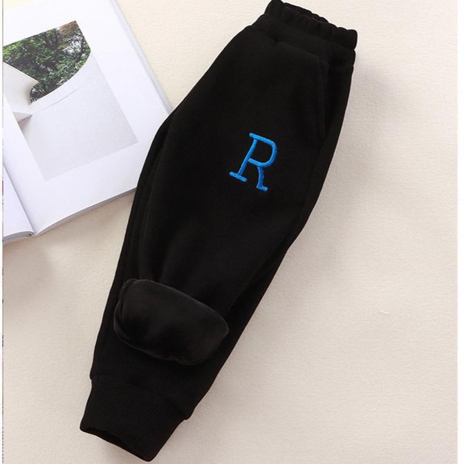 

Оксамитові штани Children s Plus, зимові моделі, великі дитячі штани, потовщені бавовняні штани для хлопчиків і дівчаток, теплі штани 150 чорний