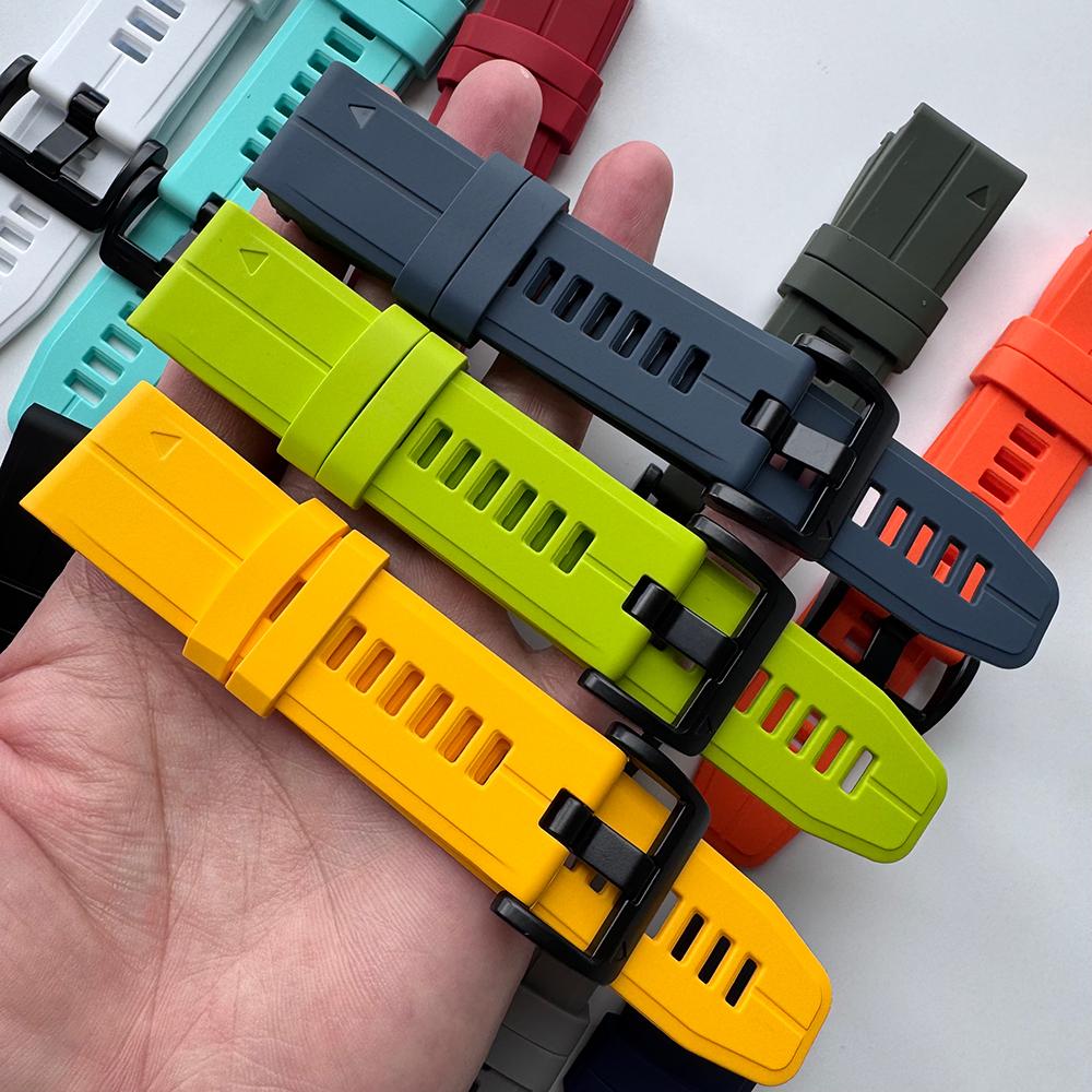 22/26mm Silicone Strap for Garmin Fenix 8 Pro 8 7X/D2 Mach 2 1Pro/Tactix 8 7/Enduro 3 Fenix 6X 5X Plus Replacement Watchband