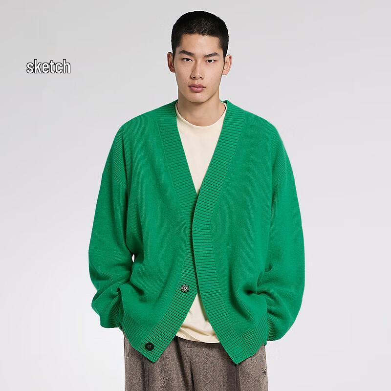 

Мужской осенний кардиган с V-образным вырезом XL