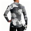 Men's Crew Neck Printed Zipper Breathable Quick Dry Long Sleeve Cycling Jersey for Outdoor Sports Activities