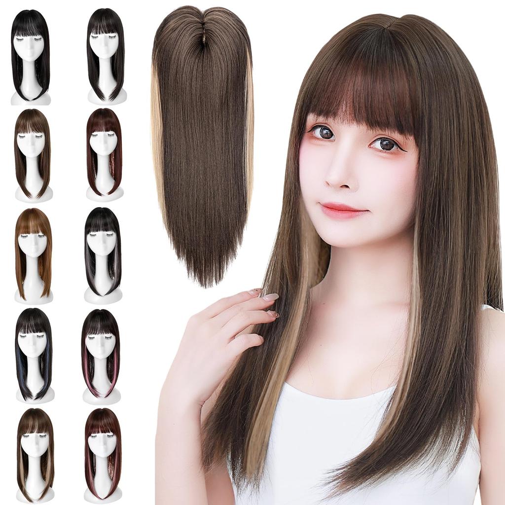 TefuRe paruka vzhled prodloužení Halloween cosplay krátká dlouhá paruka částečná ofina whorl přírodní černé vlasy příčesek skrýt šedivé vlasy skrýt řídnoucí vlasy