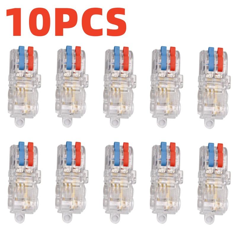 10PCS Mini Connecteur de Fil Type T Rapide Bornes de Connexion Rapide Électrique Sertissage Non Destructif Sans Couper le Câble Ligne Isolée