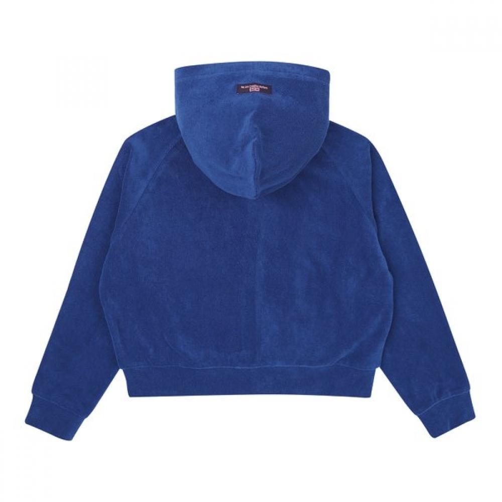 Bluetail Blue Terry Crop Hoodie Azb2jp03bu