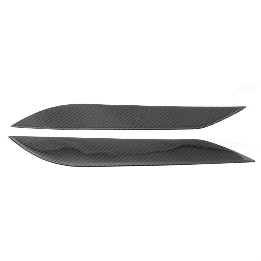 Car Real Carbon Fiber Headlight Eye Lid Cover Eyebrow 1 Pair For 2003-2009 350Z
