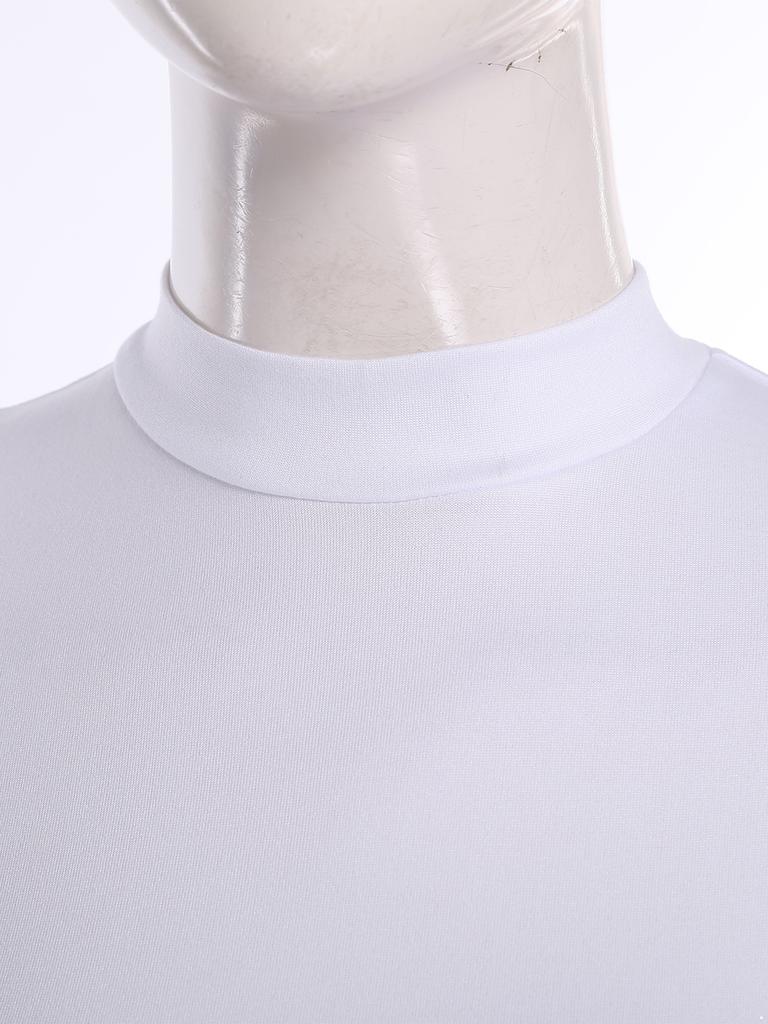 Womens Worship Dance Romper Long Sleeve Back Zip Up Shiny Sequin Ruffled Mesh Trim Wide Leg Pants Jumpsuit