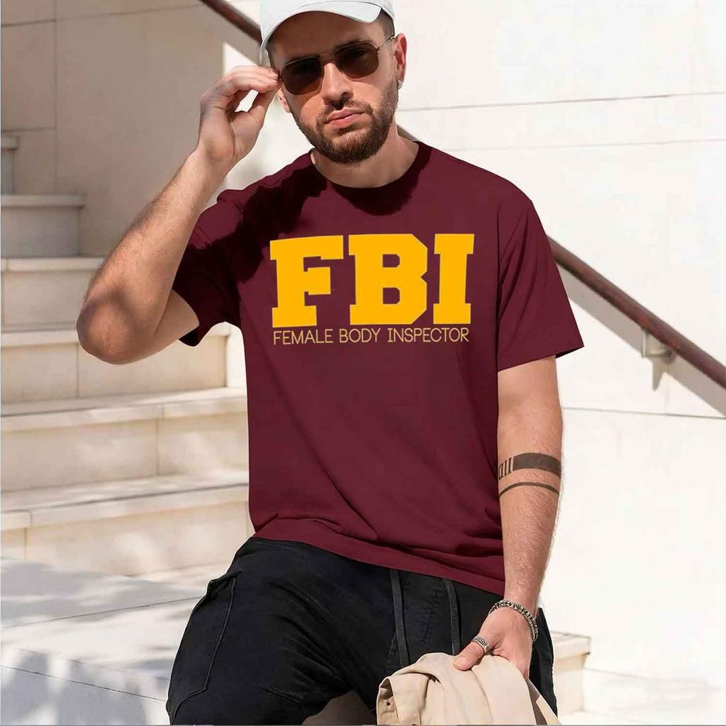 FBI Female Body Inspector T-Shirt Printing Short Sleeve Casual O-Neck T Shirt Sale Clothes 2026 Model