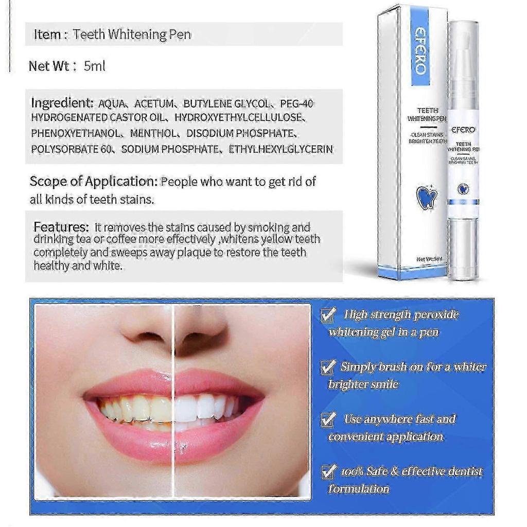 Efero Tooth Whitening Pen To Remove Stains And Teeth Whitening Gel Tw