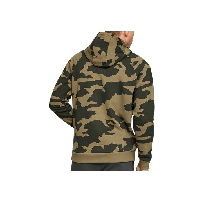 Under Armour Camo Hooded Cardigan Sweatshirt Jacket Men Outerwear Outpost-Green 1329748-331