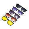 Occhiali da Sole 1/2 in 1 TR90 Vintage Sportivi Ciclismo Clip Magnetica Montature Quadrate Set Occhiali da Sole alla Moda