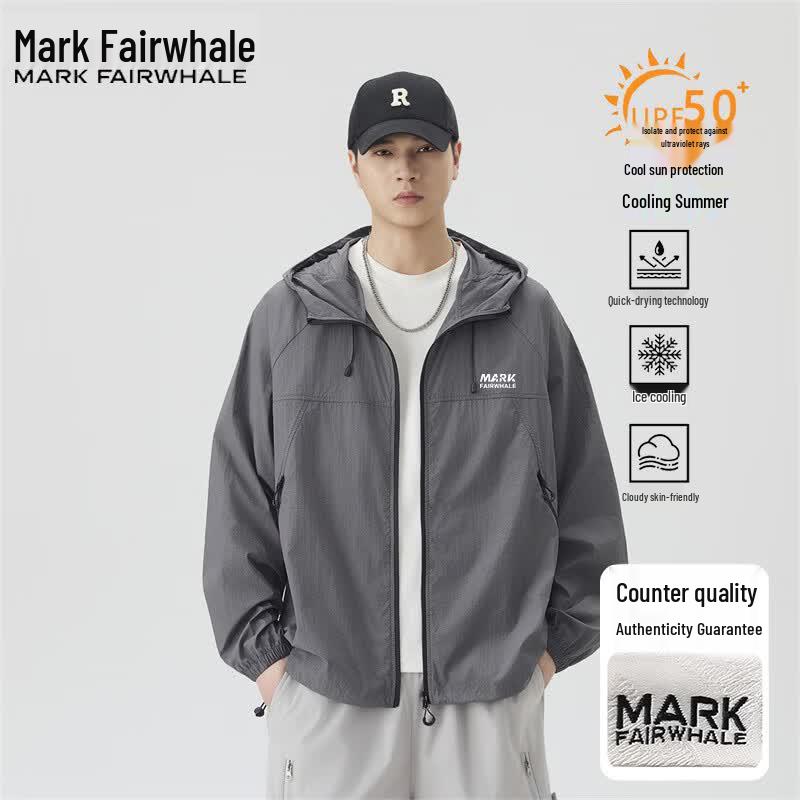 MARK FAIRWHALE Men s Lightweight Hooded Sun Protection Jacket 2XL