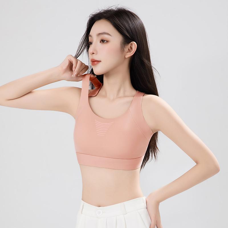 Shockproof Anti-Sag High-Intensity Sports Bra: Women's Backless Vest for Running, Training, Yoga, and Fitness.