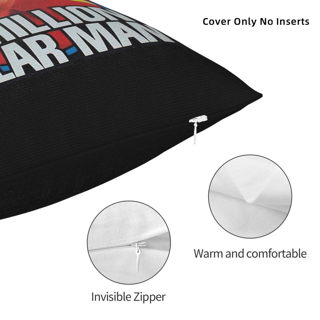The Six Million Dollar Man Square Pillowcase Polyester Linen Velvet Printed Zip Decorative Throw Pillow Case Sofa Seater Cover