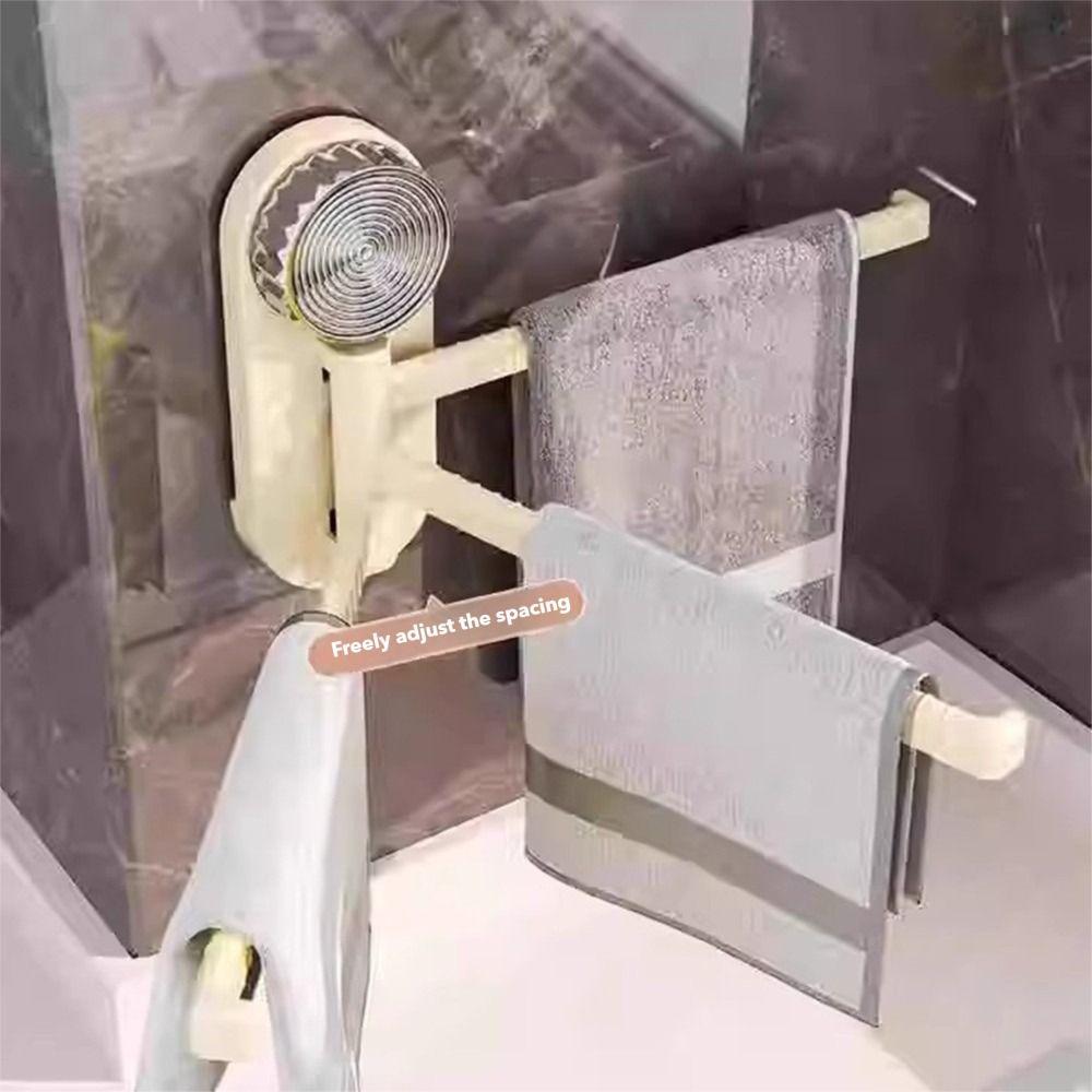 New Suction Cup Towel Rack Strong Row Traceless 3-Bar Towel Hanger Wall-mounted Row Hook