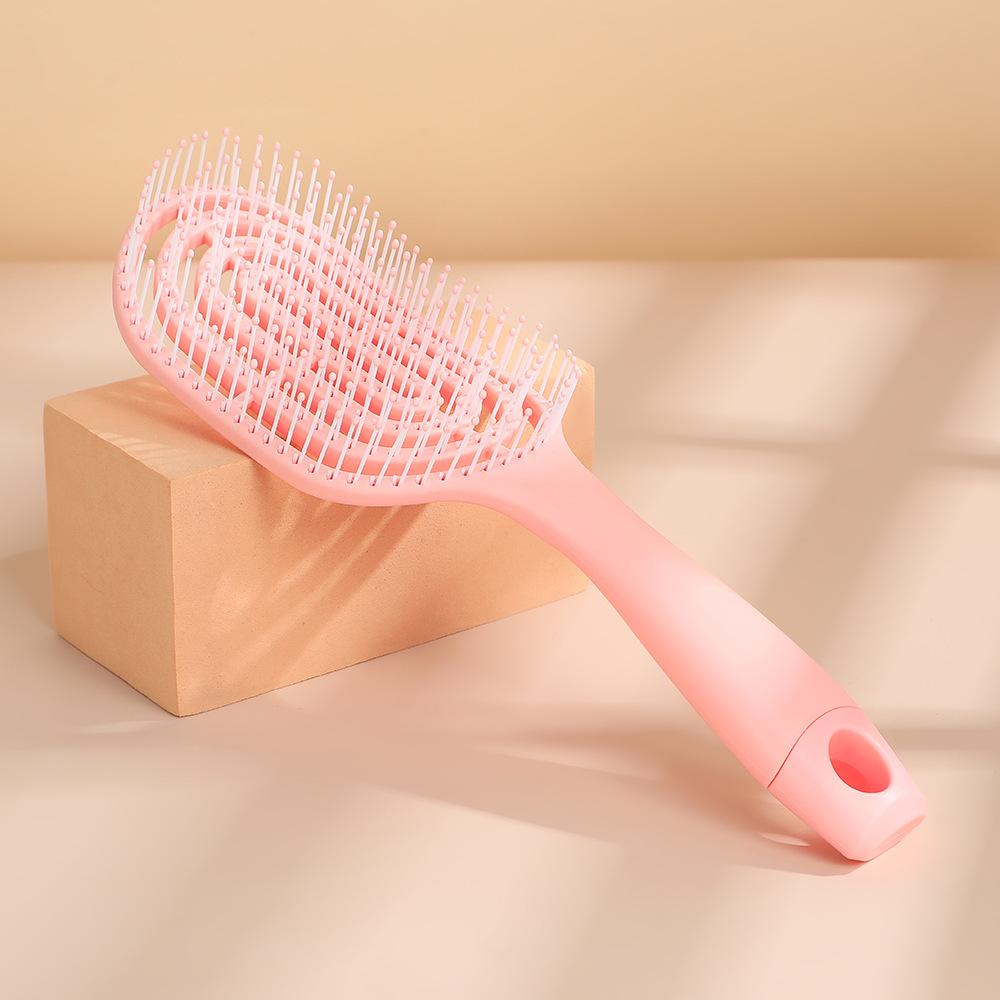 Large Curved Hairbrush with Airbag, Scalp Massage, Men's Fluffy Comb, Curling and Styling Vent Brush.