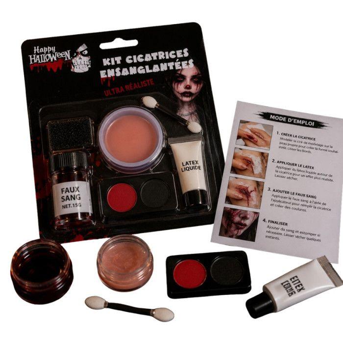 Halloween Sāpīgu Brūču Komplekts – Viltotas