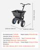 Lawn Spreader, 100LBS Capacity, Walk-Behind Push Spreader, 0-9.8ft Spreading Width, 13 in All Terrain Pneumatic Tires, Fertilizer Spreaders with