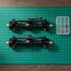 Front and Rear Axle Set 1/24 Scale RC Crawler Assembly Hardened Steel for SCX24 Black