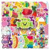 50 Colorful Candy Doodle Personalized Cartoon Children's Guka DIY Mobile Case Suitcase Stickers Waterproof