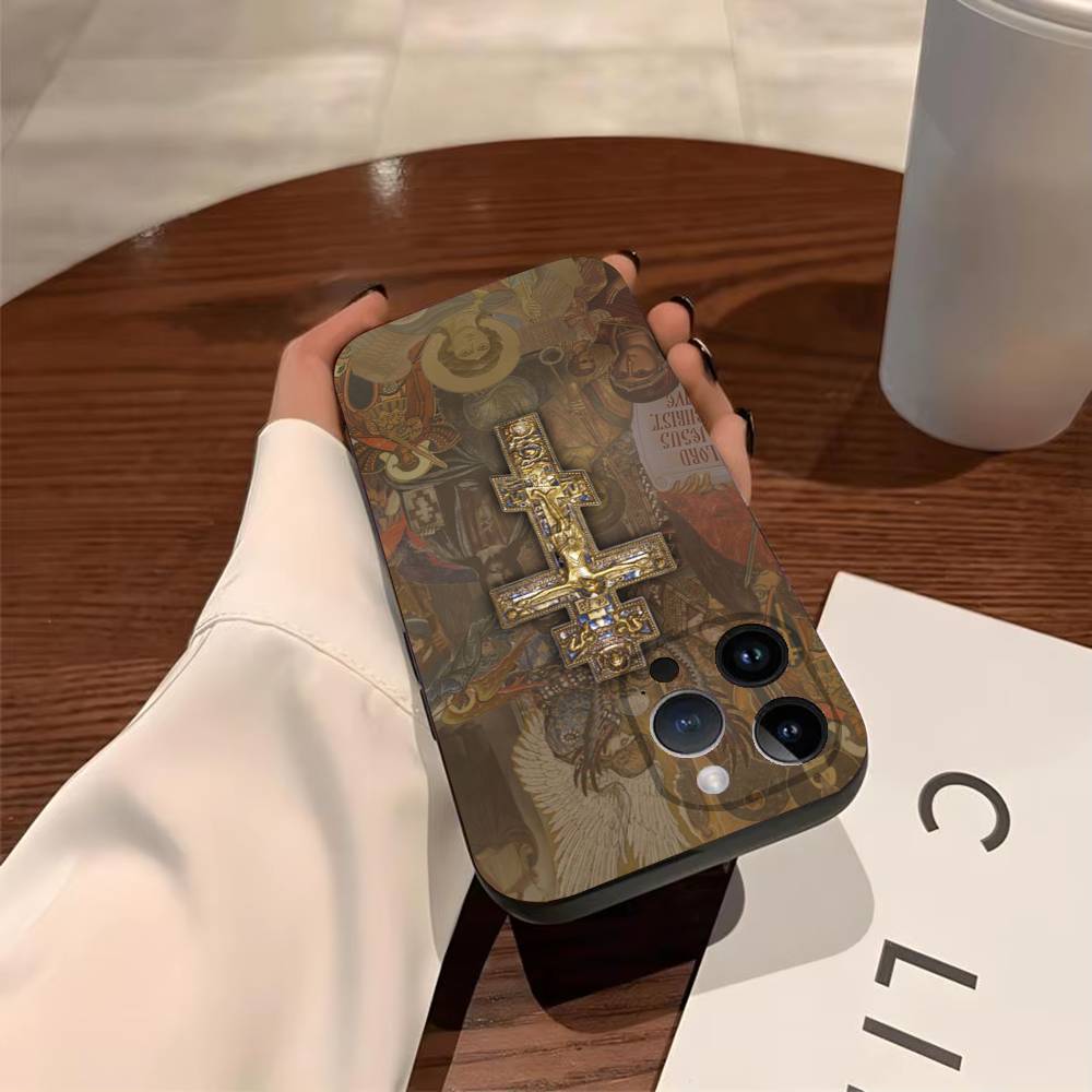 Orthodox Cross  Phone Case For iPhone 17,16,15,14,13,12,11,Pro,X,Xs,MAX,Plus TPU Soft To Skin-friendly Cover