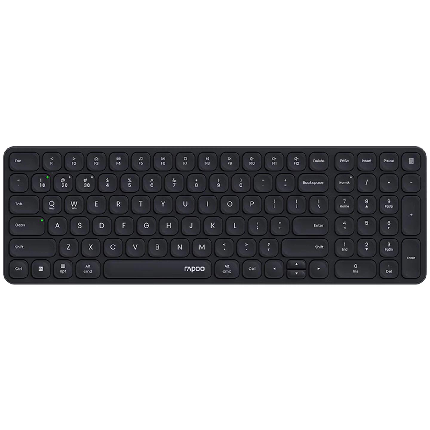 

Rapoo 99-Key Wireless/Bluetooth Multi-Mode Keyboard, Ultra-Thin Compact Portable Wireless Keyboard, Dark Gray чорний