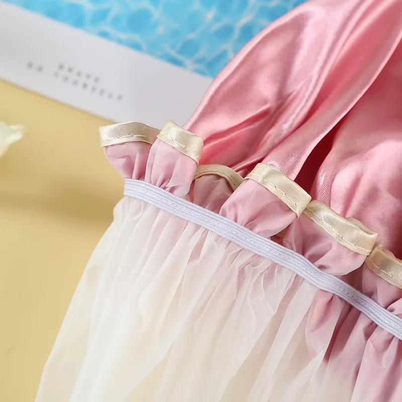Double Waterproof Shower Cap Shampoo Hair Bath Makeup Head Cover