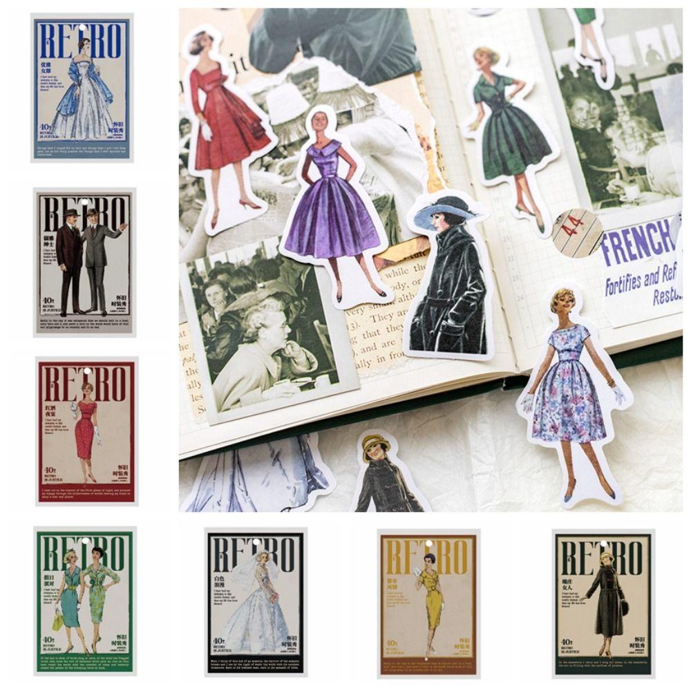 

40pcs/lot Paper Fashion Show Decorative Stickers Scrapbooking Decoration 03