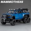 1/32 Dodge RAM 1500 TRX 6X6 Tyrannosaurus Rex Picku Alloy Car Model Sound and Light Children's Toy Collectibles Birthday Gift