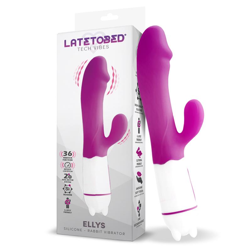 Ellys USB Vibrator 36 Functions Purple Silicone