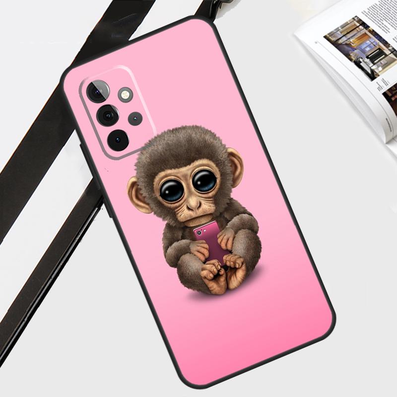 Monkey Gorilla Ape Baby Phone Case For Samsung A03S A02S A21S A20e A12 A22 A32 A42 A52 A72 A50 A70 A51 A71 Cover