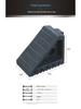 Large Portable Anti-Roll Wheel Chock: Rubber & Wood Stopper for Truck Tires