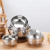 Stainless Steel Bowls Double-Wall Insulated Bowl Large Capacity Deep Mixing Bowl for Soup Cereal Salad Noodles Rice
