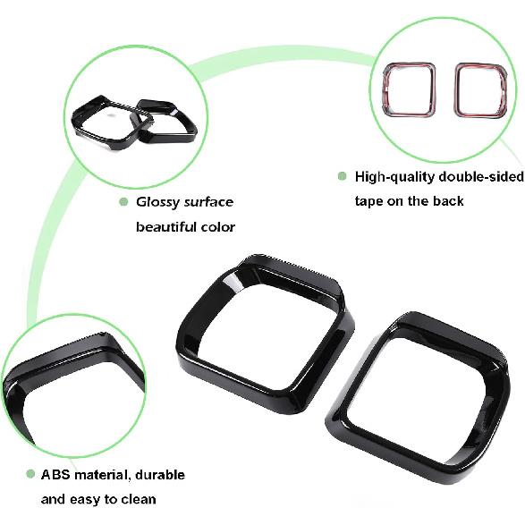 PIUGILH Rearview Mirror Rain Shield Cover Compatible with Land Rover Defender 2020 2021 2022 2023 2024, ABS Rear View Mirror Protector Frame, 2Pcs