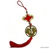 Red Chinese Knot Tassel Pendant: Auspicious Copper Coin Car Ornament for Safe Travels