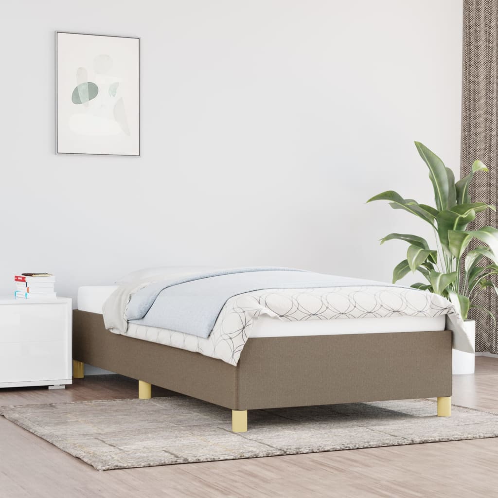 Vidaxl Struttura Letto Senza Materasso Taupe 90X200 Cm Tessuto