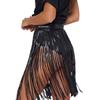 Long Fringe Waist Belt Adjustable Gypsy Style Skirt Belt PU Leather Wide Waistband Festival Costume Accessory