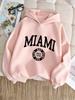 Children's Hooded Sweatshirt Miami Retro Letter Logo Print Boys' and Girls' Comfortable Daily Street Turtleneck Sweatshirt