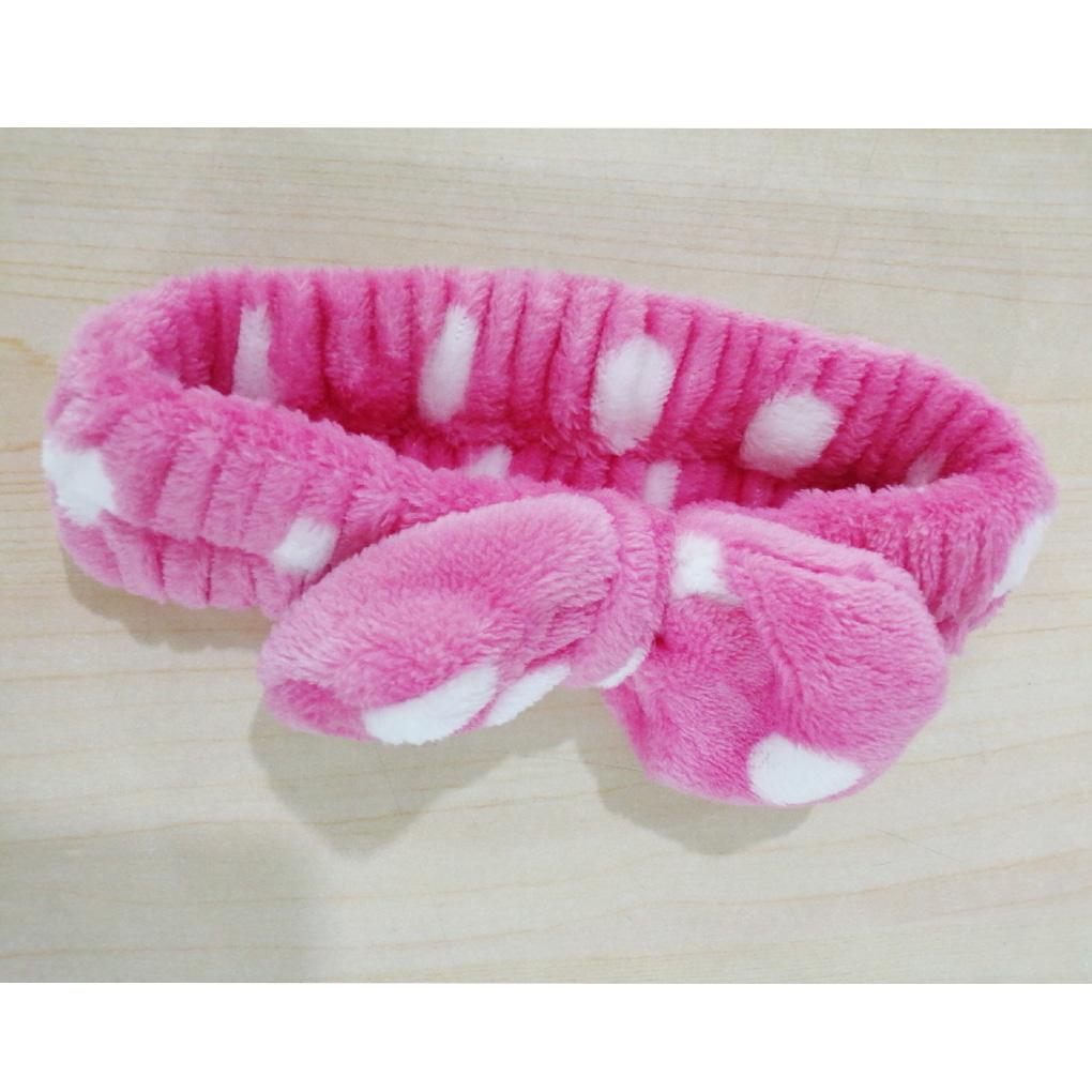 Women Lovely Striped Soft Shower Facial Mask Hair Band Wrap Headband Spa Make Up