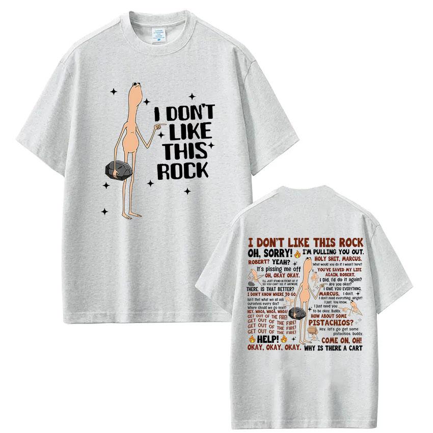 Marcus The Worm I Dont T Like This Rock Fun Meme Pattern Tshirt 2026 New Mens Womens Fashion Cotton Casual Short Sleeved