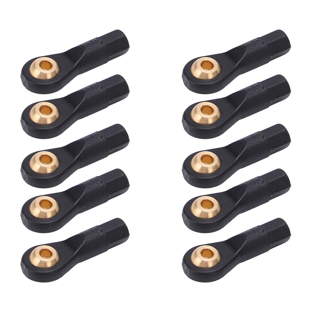 10Pcs RC Tie Rod Ball Head Durable Plastic Light Weight Wear Resistant Accurate Size M2 Tie Rod End Ball Joint