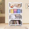 Closet Storage and Organizer with Lid Plastic Storage Cabinet with Wheel Free Installation Storage Cabinet for Small Spaces Bath
