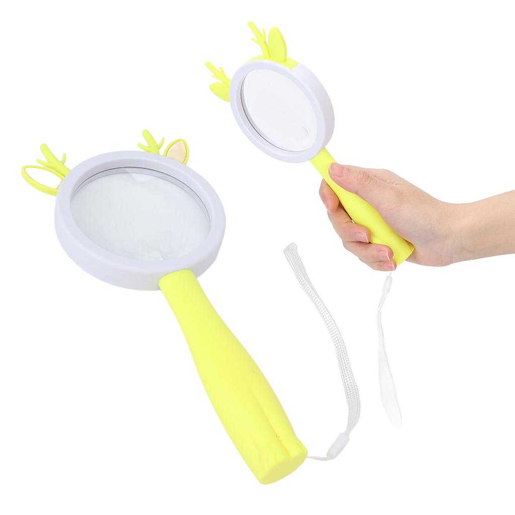 Handheld Magnifier Professional Magnifying Glass for Elder Reading Kids Science Experiment Toys Garden MaintenanceFawn