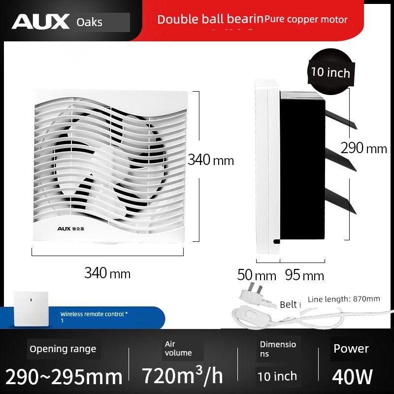 No-Drill Exhaust Fan for Kitchen Windows, No-Installation Exhaust Fan, Powerful Window-Mounted Ventilation Fan