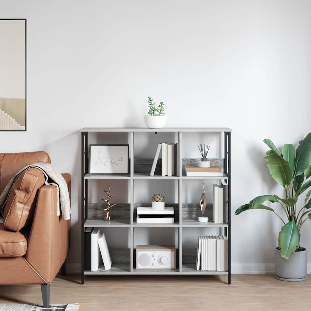 Bookshelf 9 Tiers 102 X 32 X 104.5 Cm Engineered Wood